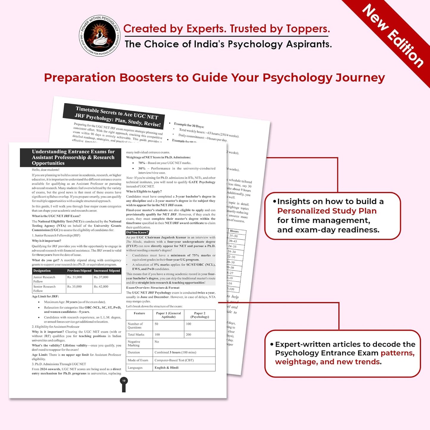 PWP NTA UGC NET JRF Psychology Paper 2 Book - SET - UPHESC - New and Updated Edition 3, 2024 (Complete Syllabus with Question Bank included)