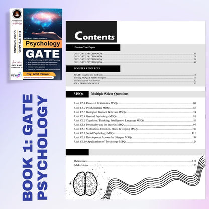 GATE & NET Psychology 2025 Combo Entrance Exam Preparation Bookset