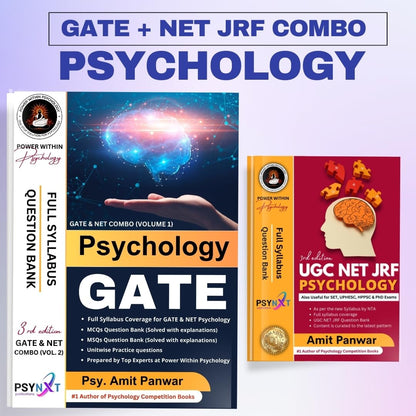 GATE & NET Psychology 2025 Combo Entrance Exam Preparation Bookset