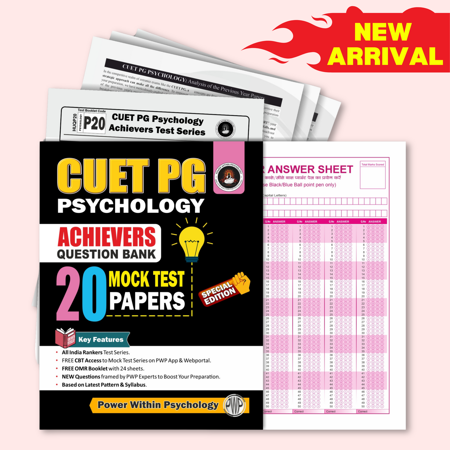 PWP NTA CUET PG Psychology Achievers Test Series | 20 Mock Test Papers | CUET PG Psychology Entrance Exam Book 2025 Question Bank