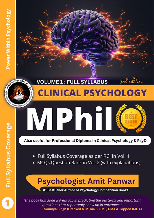 MPhil Clinical Psychology (4 Books Set) - Professional Diploma in Clinical Psychology & PsyD Entrance Exam Preparation Book - New Edition 4, 2025