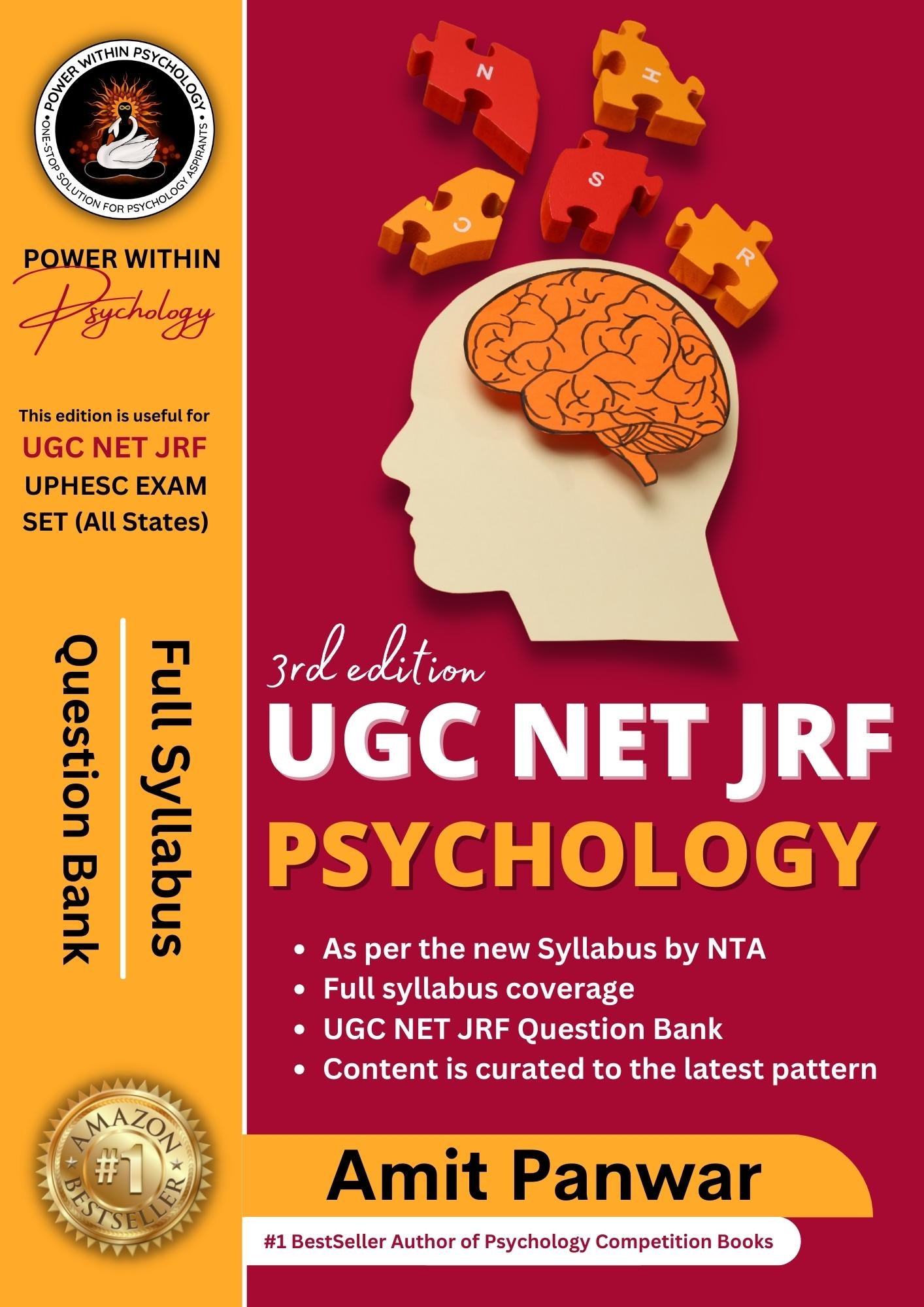 NTA UGC NET JRF Psychology Paper 2 Book - SET - UPHESC - New and Updated Edition 3, 2024 (Complete Syllabus with Question Bank included)